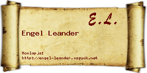 Engel Leander névjegykártya